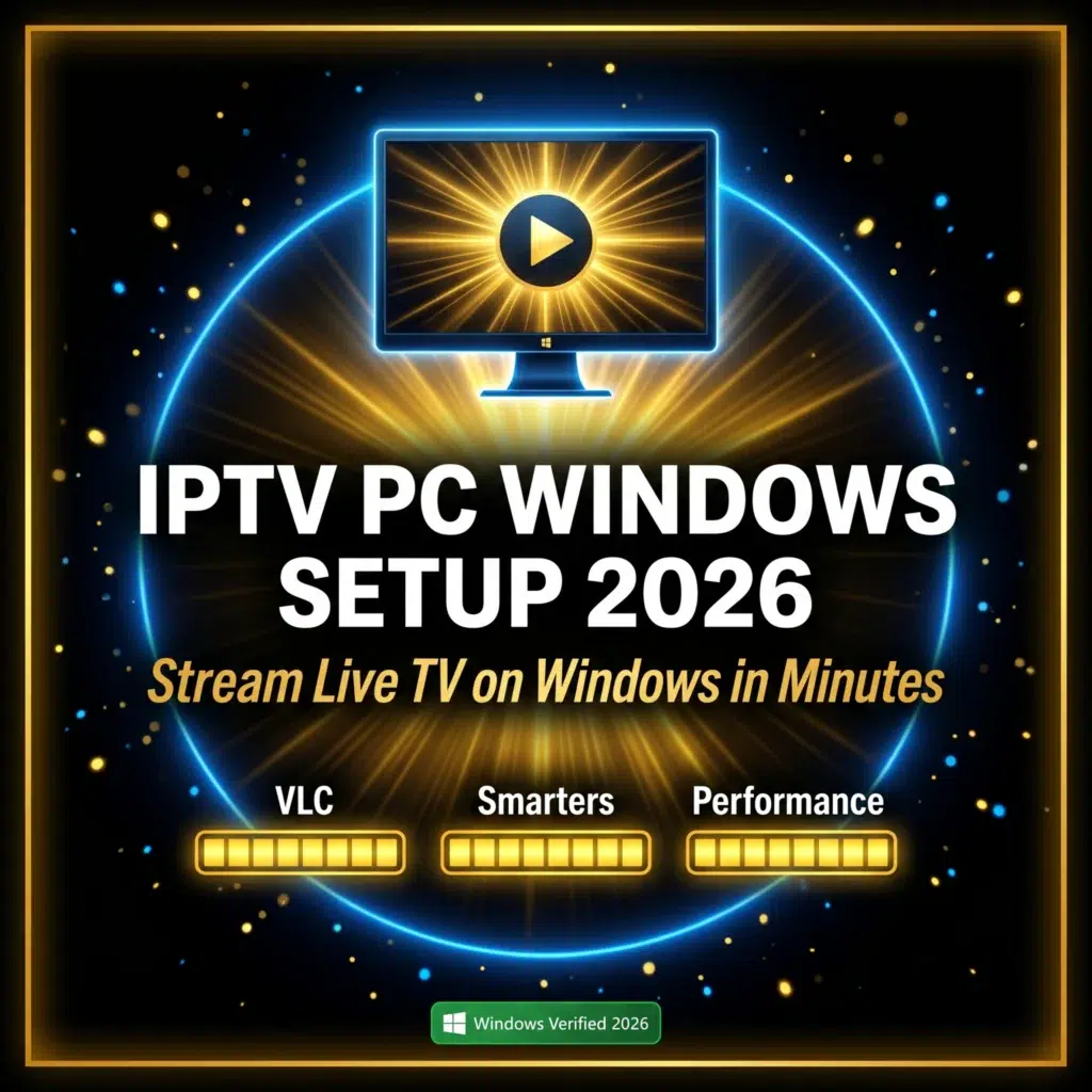 IPTV PC Windows setup 2026 stream live TV on Windows in minutes