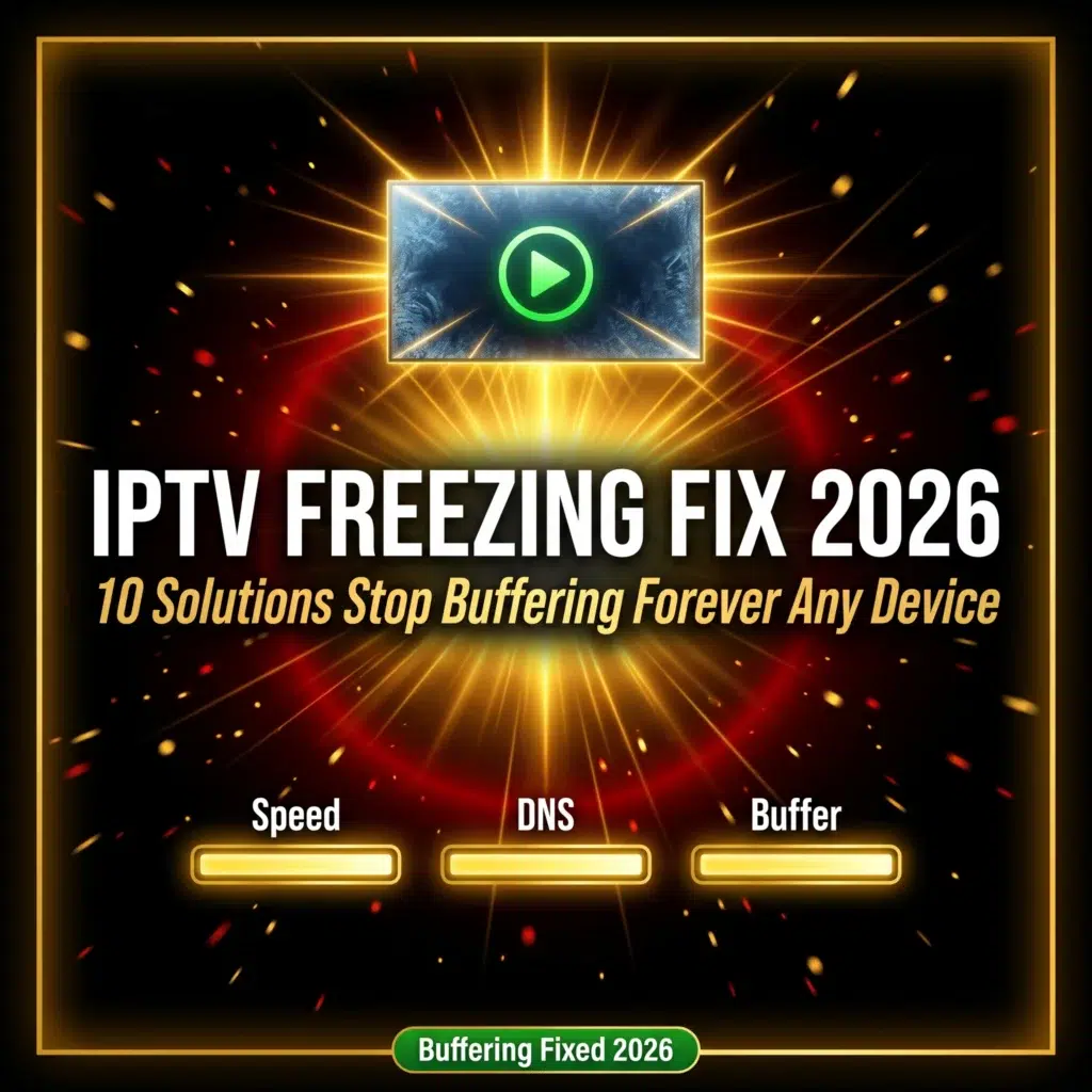 IPTV freezing fix 2026 10 solutions stop buffering forever any device
