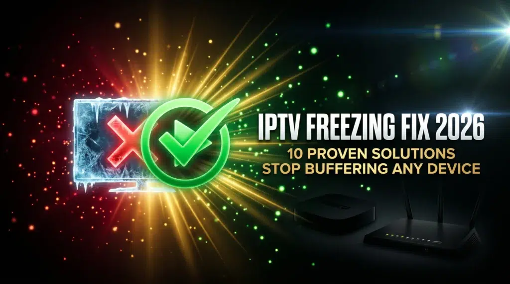 IPTV freezing fix 2026 ten proven solutions stop buffering any device