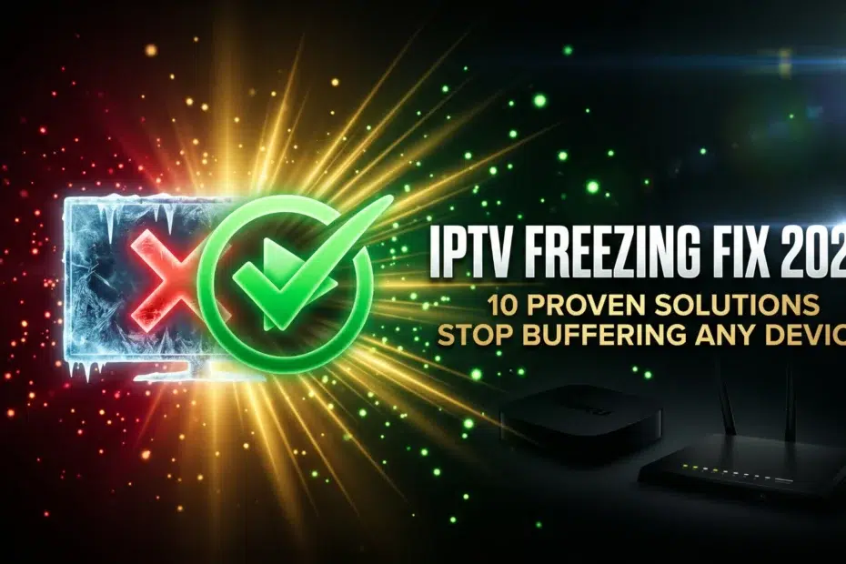IPTV freezing fix 2026 ten proven solutions stop buffering any device
