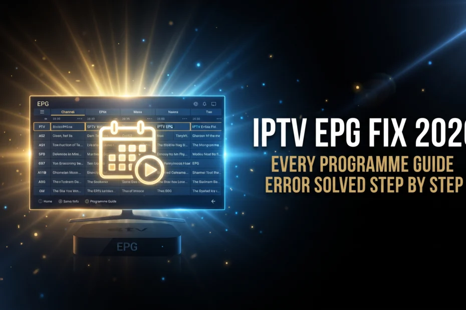 IPTV EPG fix 2026 every programme guide error solved step by step