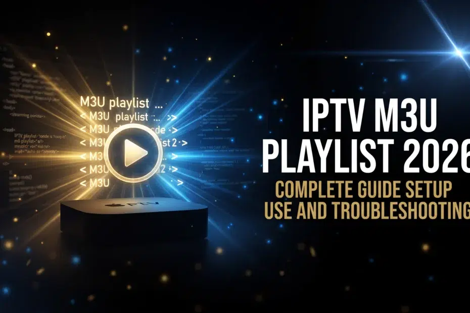 IPTV M3U playlist 2026 complete guide setup use and troubleshooting