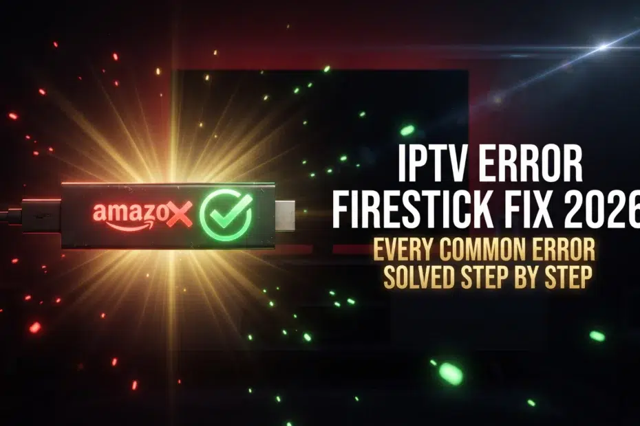 IPTV error Firestick fix 2026 every common error solved step by step