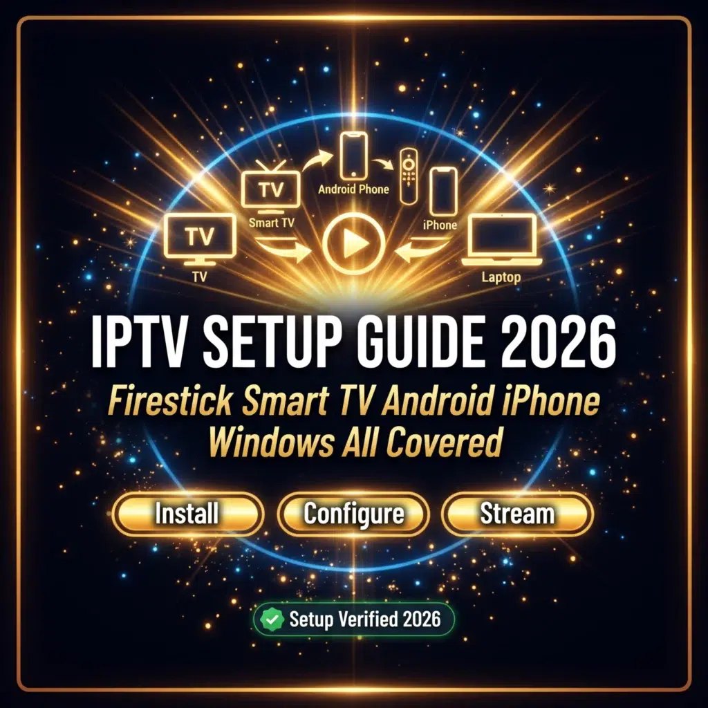 IPTV setup guide 2026 Firestick Smart TV Android iPhone Windows all covered