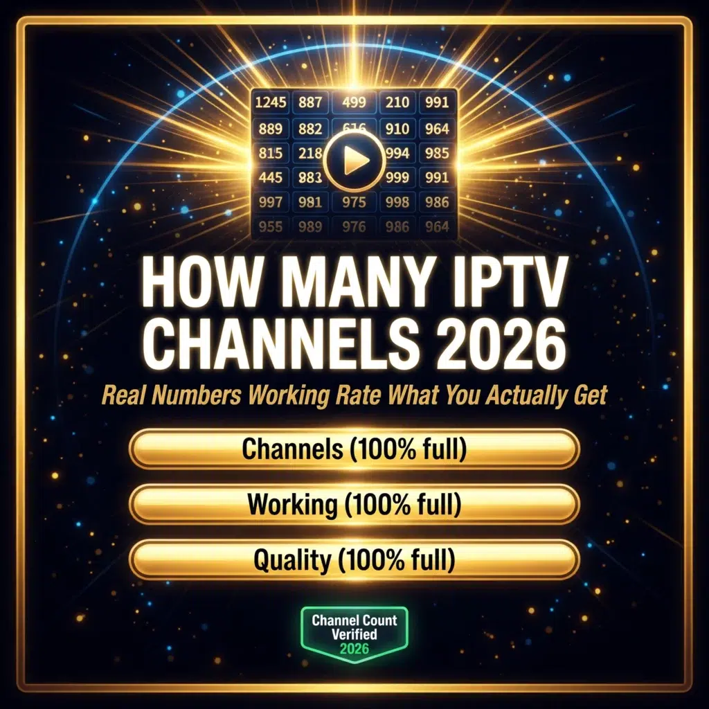 how many IPTV channels 2026 real numbers working rate what you actually get