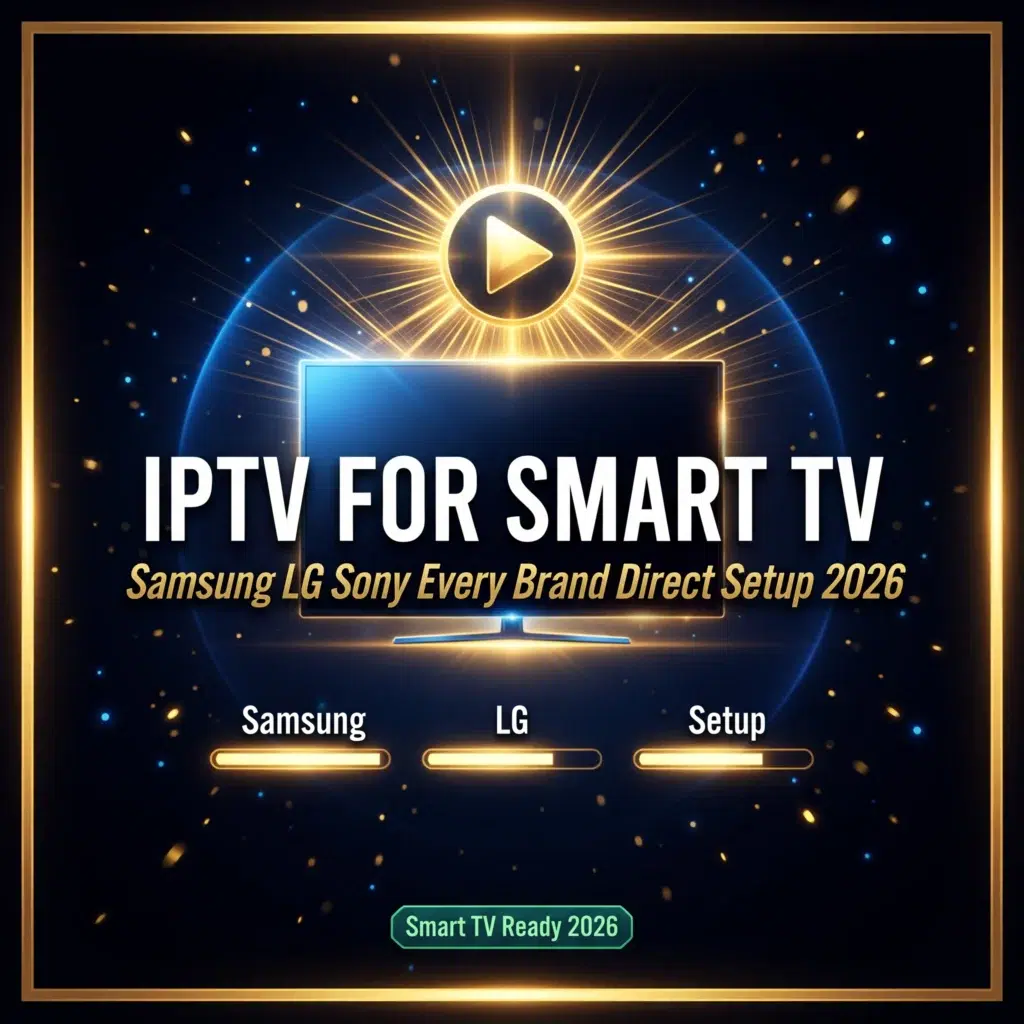 IPTV for Smart TV 2026 Samsung LG Sony every brand direct setup