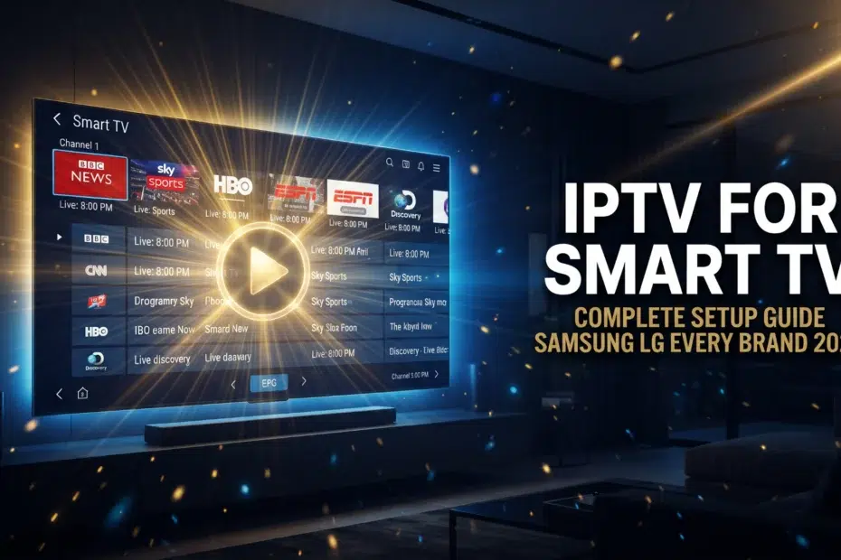 IPTV for Smart TV complete setup guide Samsung LG every brand 2026