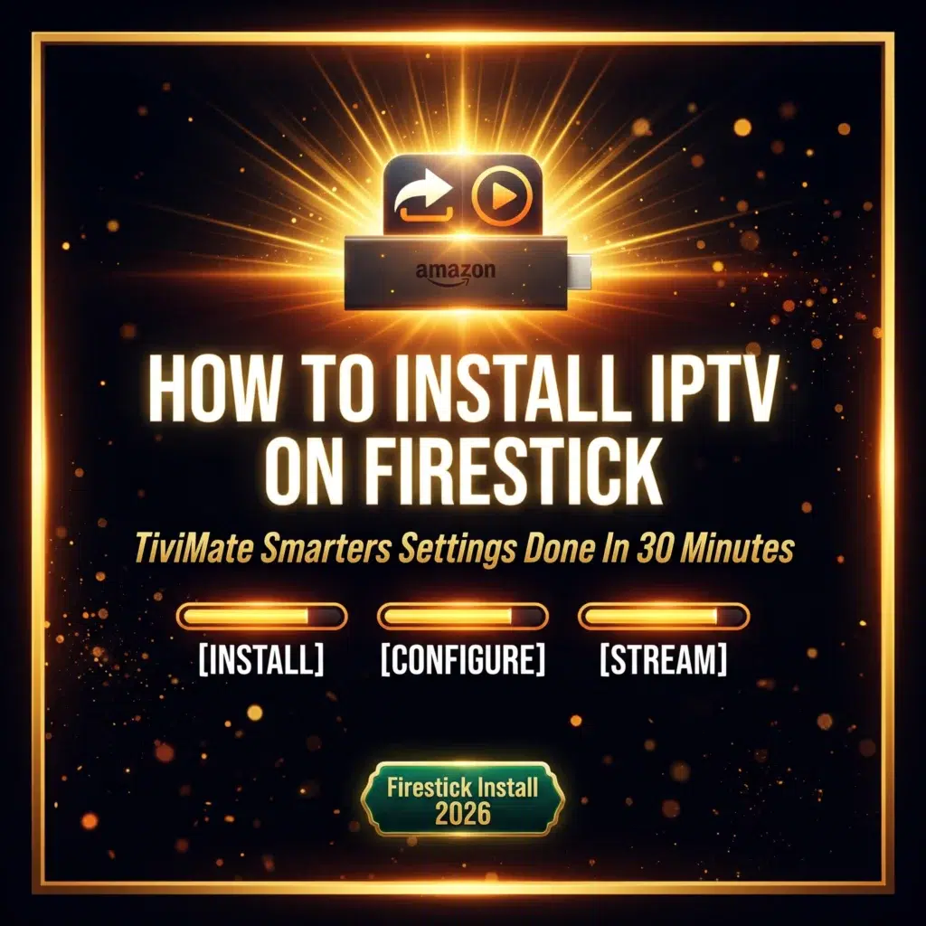 how to install IPTV on Firestick 2026 TiviMate Smarters settings done in 30 minutes