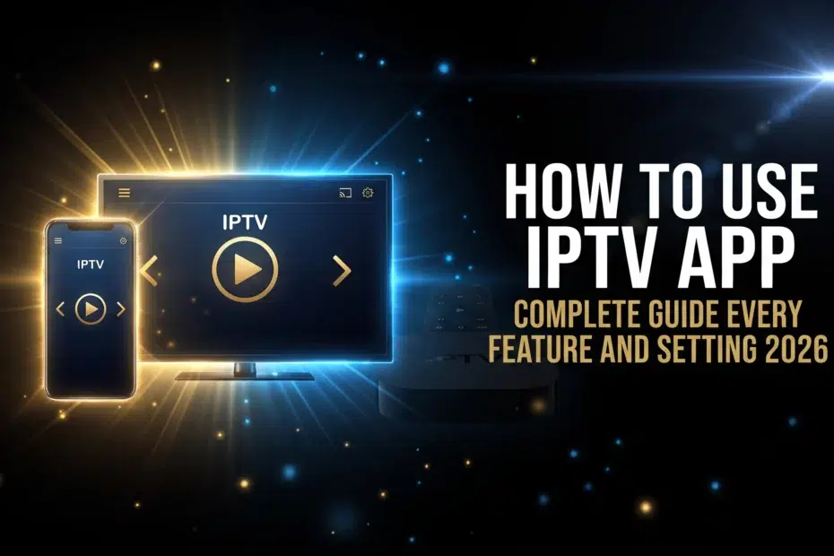 how to use IPTV app complete guide every feature and setting 2026
